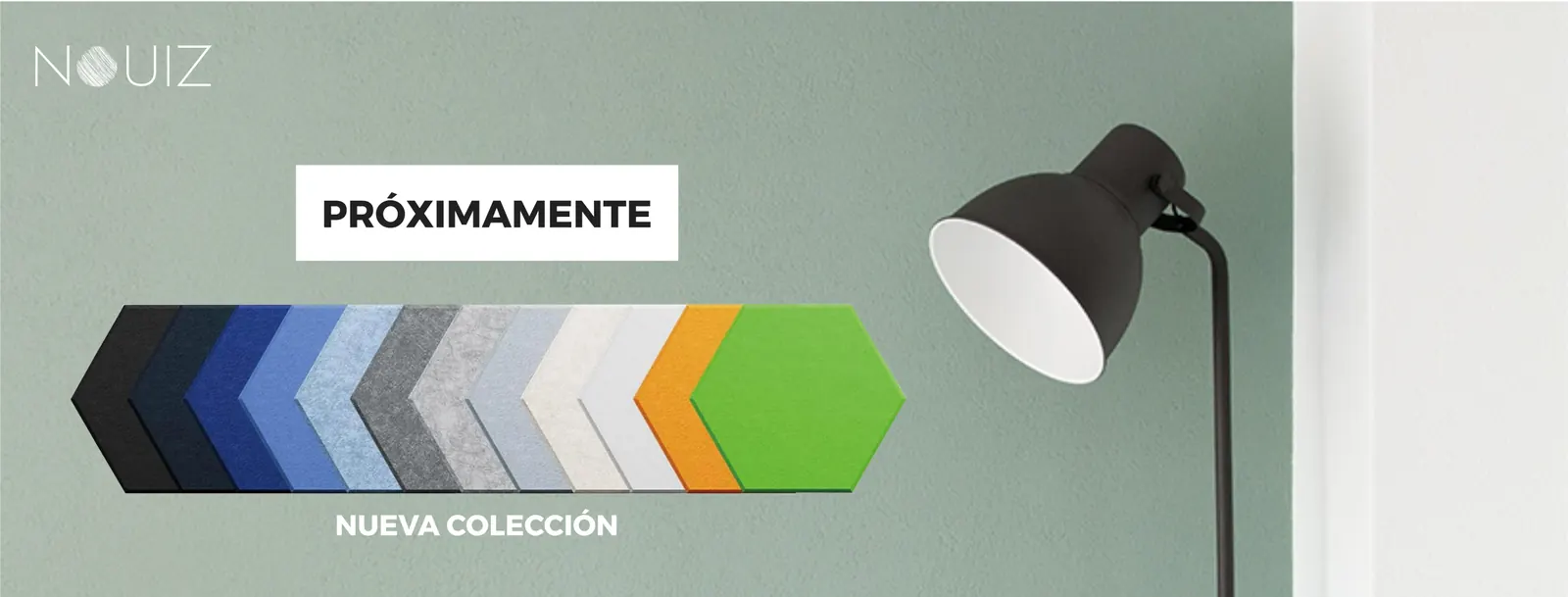 Próximamente: nueva colección de paneles hexagonales en negro, azules, grises, blanco, naranja y verde